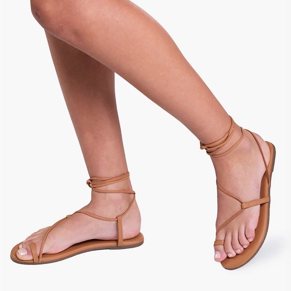 TKEES Women's Strappy Tan Sandals - Picture 12 of 13